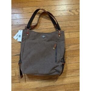 NEW SHANGRI-LA Canvas Tote Casual Purse Shoulder Bag Convertible Backpack